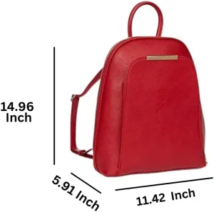 LaBante London Vegan Leather Designer Backpack Purse For Women Large Size With Magnetic Closure and Gold Zipper