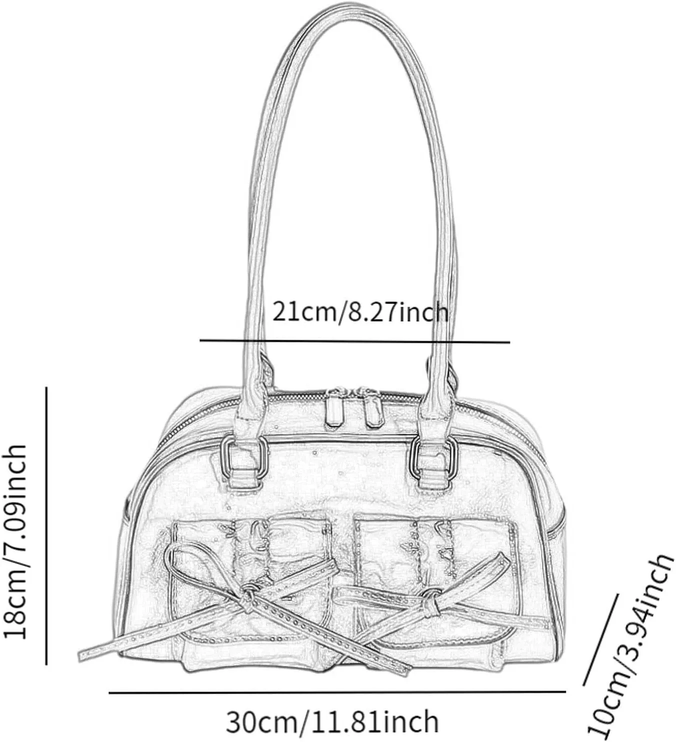 Ladies PU Leather Bow Tie Shoulder Bag for Work And Events