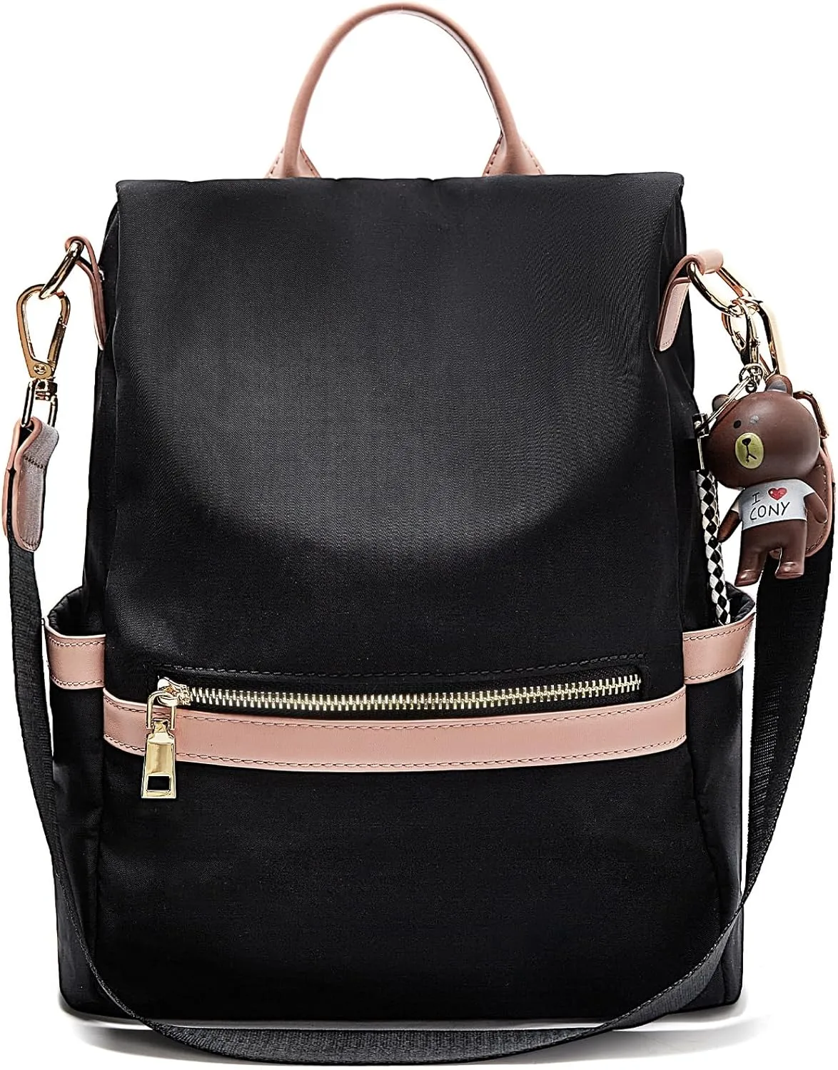 LAORENTOU Small Backpack Purse for Women Cowhide Mini Leather Backpack for Women, Ladies Small Shoulder Crossbody Handbags