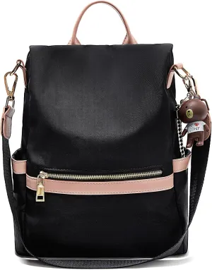 LAORENTOU Small Backpack Purse for Women Cowhide Mini Leather Backpack for Women, Ladies Small Shoulder Crossbody Handbags