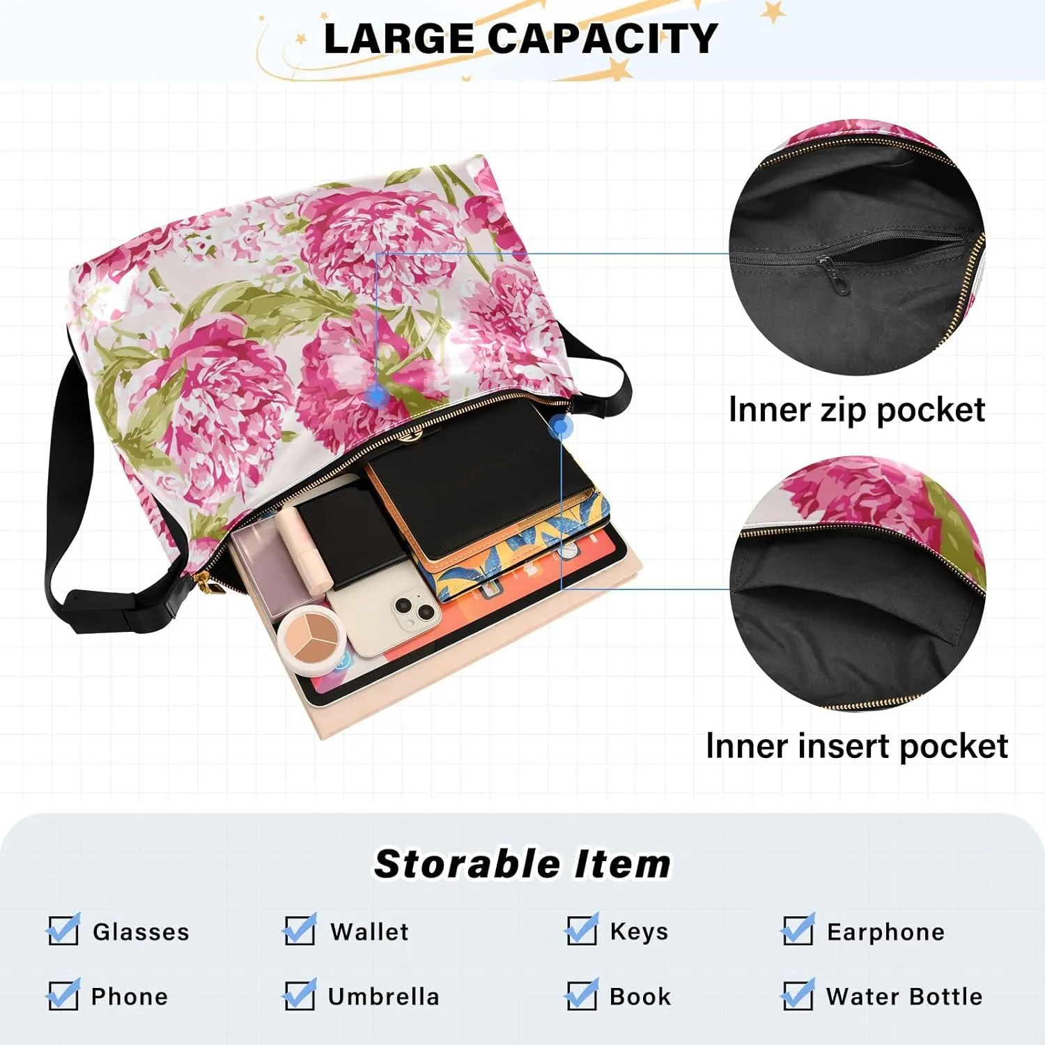 Leather Crossbody Purse for Women Men Lightweight Medium Crossbody Bag Shoulder Handbags for Running Hiking