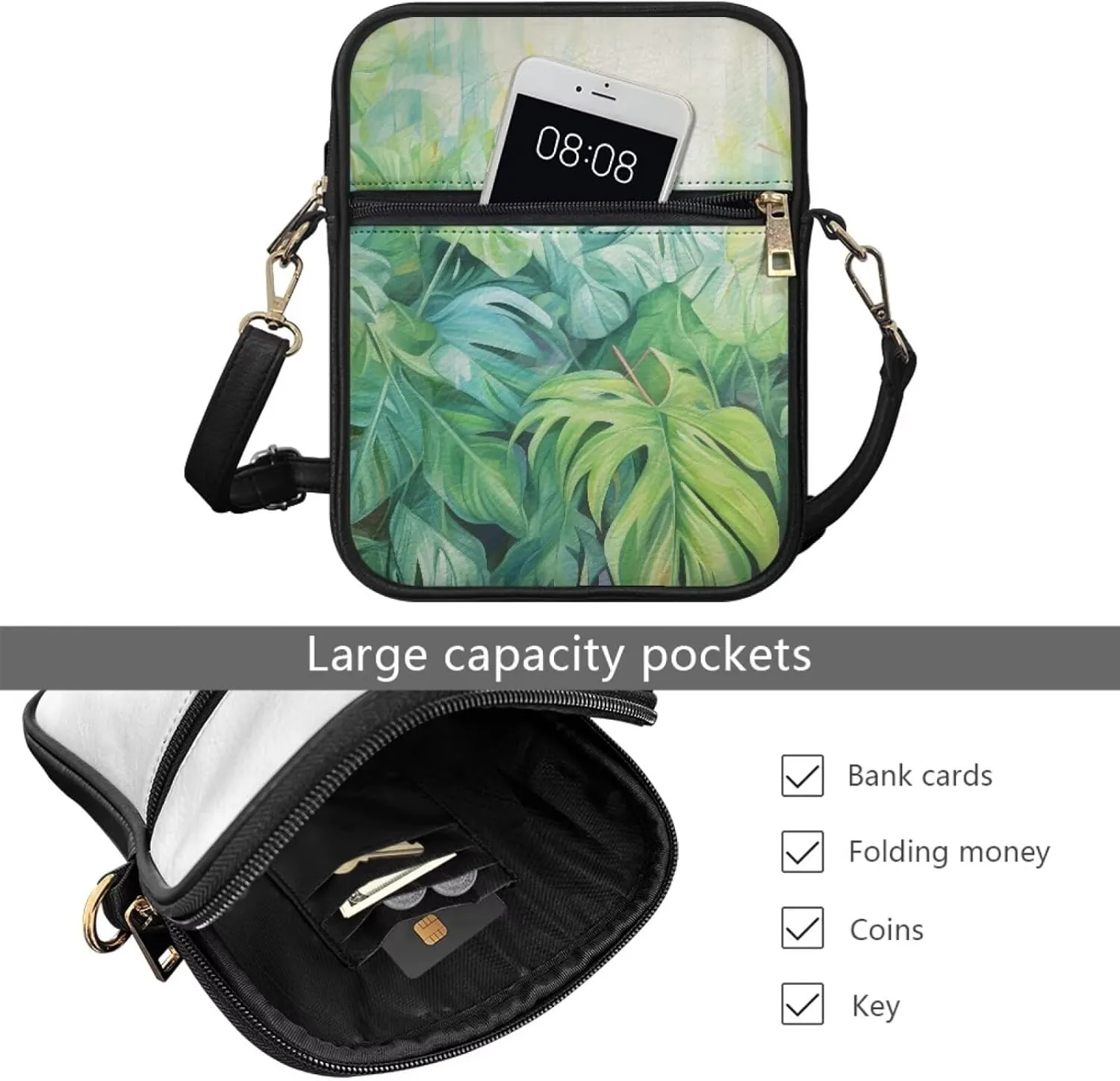 Leather Small Crossbody Bags for Women Cross Body Shoulder Purse Trendy Crossbody Phone Purses Handbags