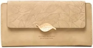 Leather Wallet Pu Leather Women's Wallet Portable Large Capacity Long Purse Clutch Girls Fashion and Elegant Coin Pocket Large Capacity (White,9.5x19cm)