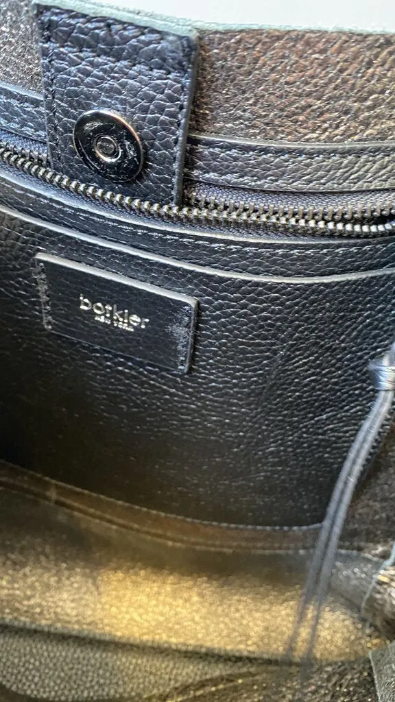 Leather Zipper Details Tote