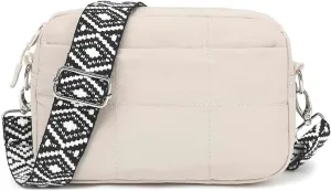 LOXOMU Quilted Crossbody Bags for Women, Nylon Puffer Bag, Lightweight Women's Handbags