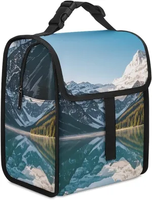 Lunch Bag for Women Men Alpine Lake Lunch Box for Adult Lunch Tote Bag Leakproof Cooler Bag Insulated Lunchbox Reusable Lunch Containers for Office Work Picnic