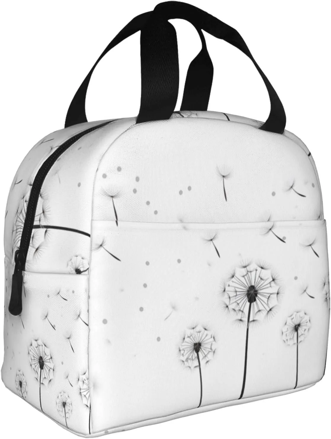 Lunch Bag for Women Men Reusable Insulated Lunch Box, Flying Dandelions Abstract Farmhouse Wildflower Handbags Case High Capacity for Work, Travel, Outdoor