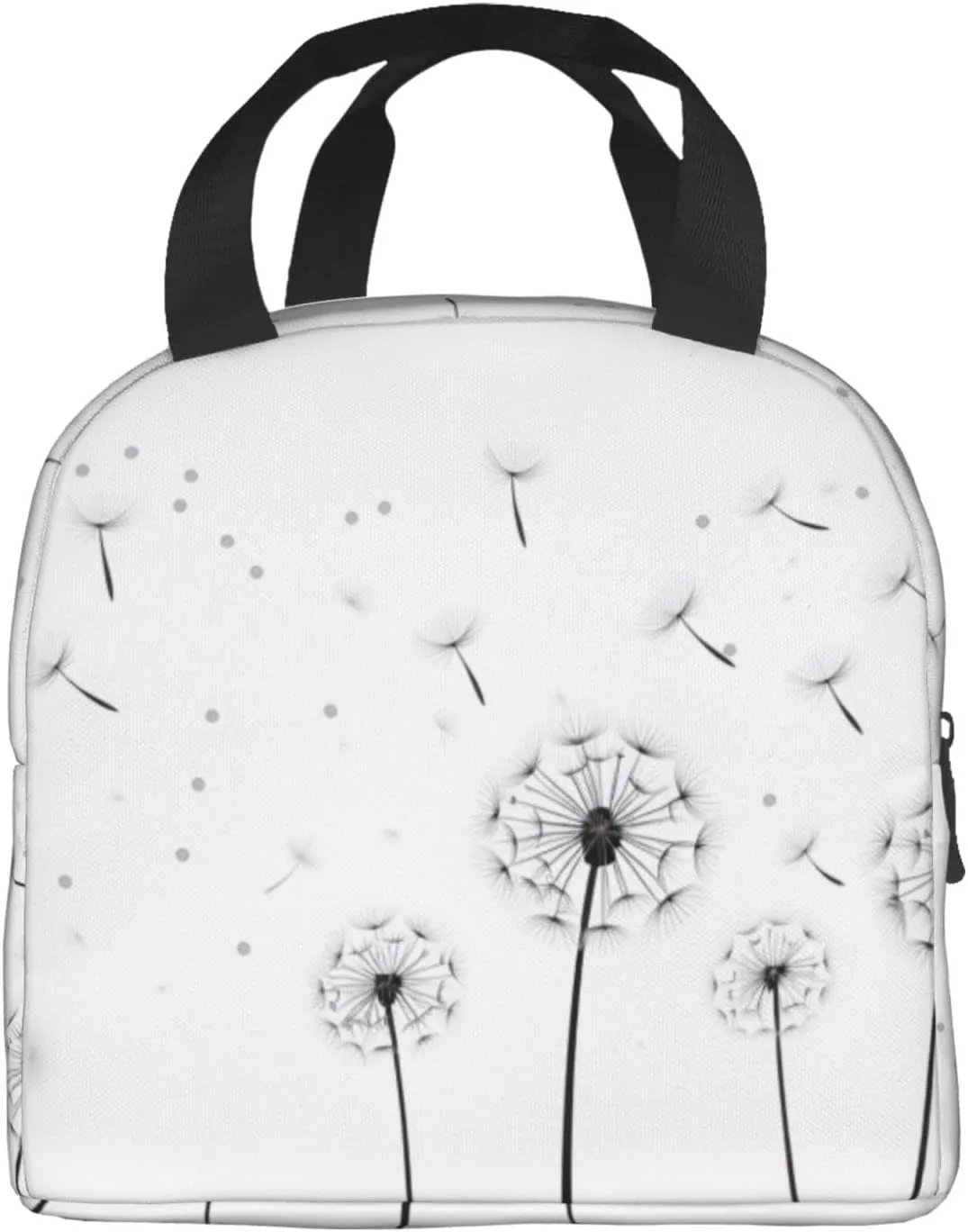 Lunch Bag for Women Men Reusable Insulated Lunch Box, Flying Dandelions Abstract Farmhouse Wildflower Handbags Case High Capacity for Work, Travel, Outdoor