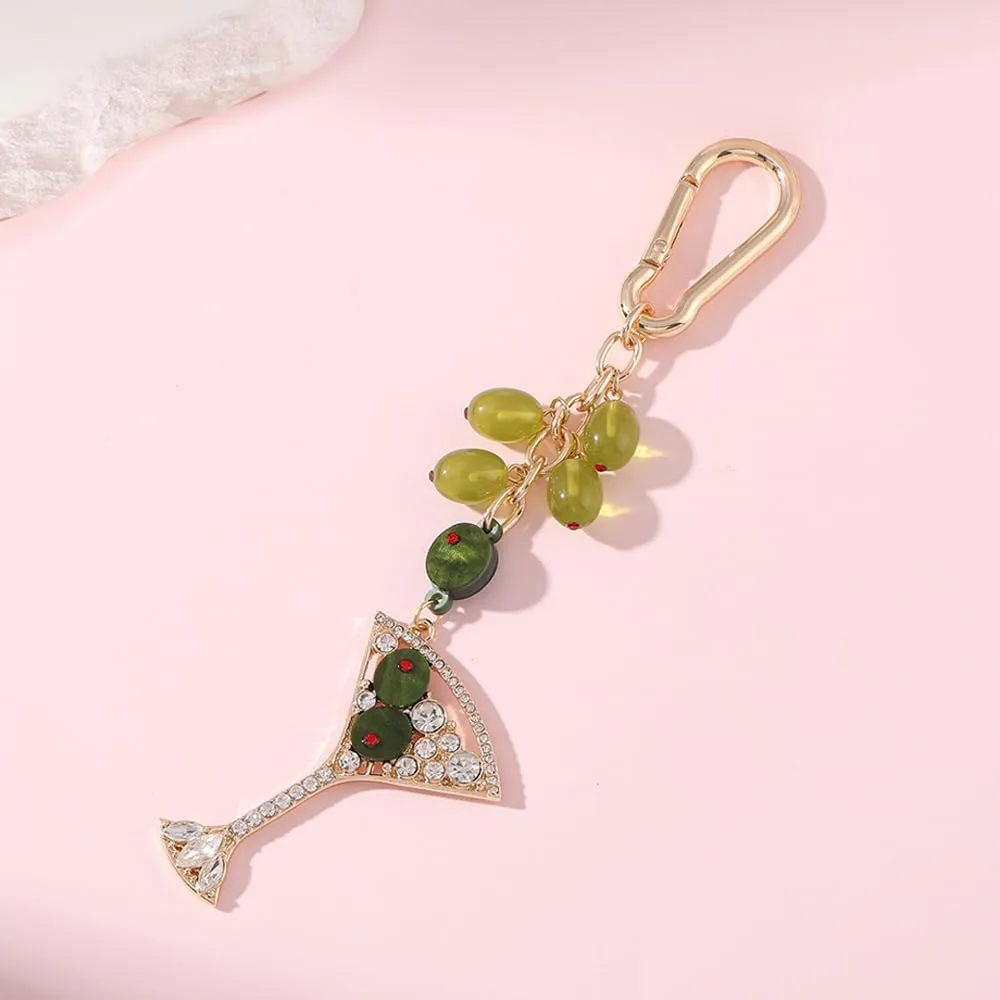 Madison Tyler Western Cowboy Boots Cherry Bow Bubble Tea Strawberry Cute Keychain | Bag Charms for Handbags Purse Charms