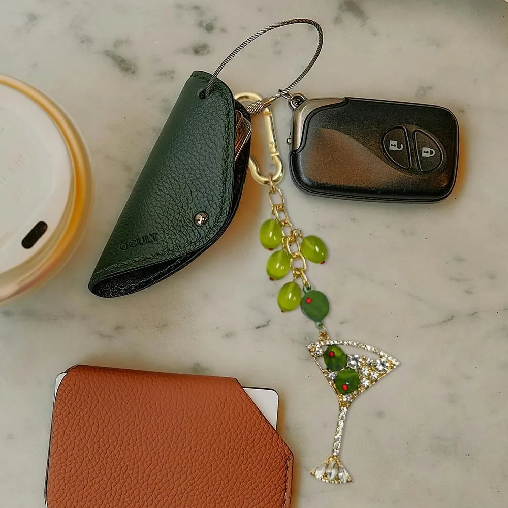 Madison Tyler Western Cowboy Boots Cherry Bow Bubble Tea Strawberry Cute Keychain | Bag Charms for Handbags Purse Charms
