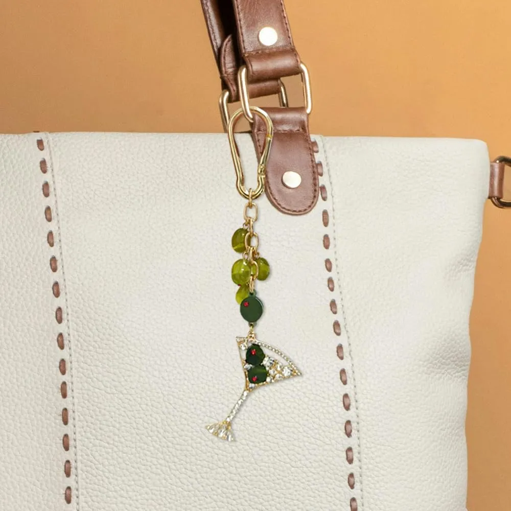 Madison Tyler Western Cowboy Boots Cherry Bow Bubble Tea Strawberry Cute Keychain | Bag Charms for Handbags Purse Charms