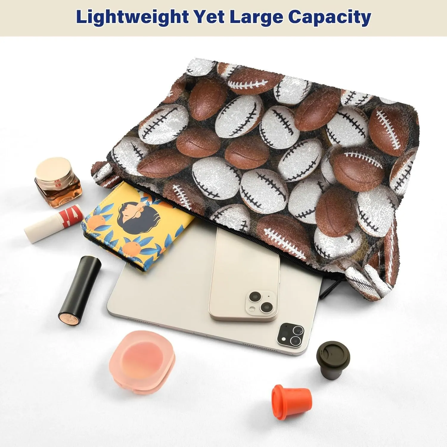 Many American Football Balls Shoulder Handbag, Tote Bag, Autumn Handbags