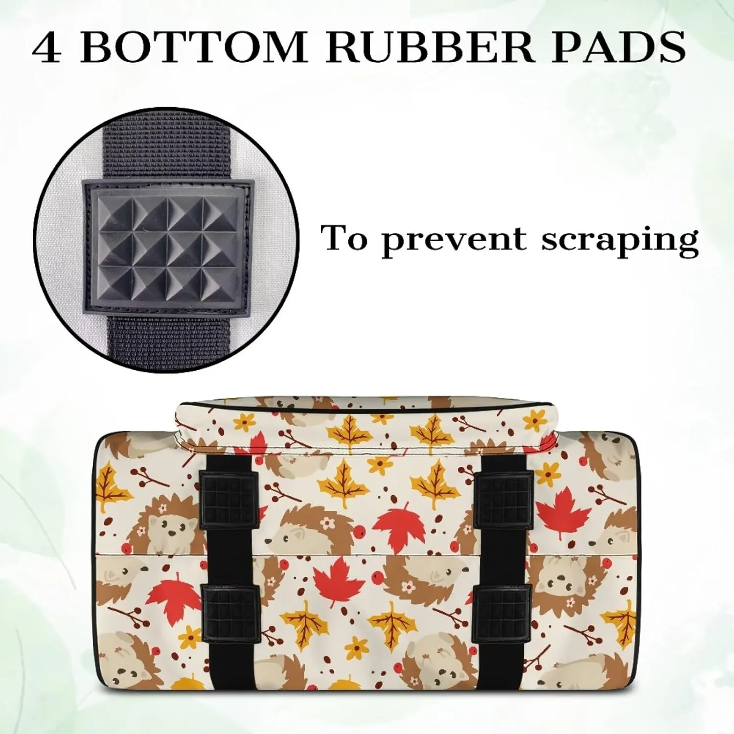 Maple Hedgehog Sewing Machine Tote Bag Two Way Zipper Household Sewing Machine Handbags Portable Sewing Machine Case for Outdoor Traveling Camping Thanksgiving Use (Bag Only)