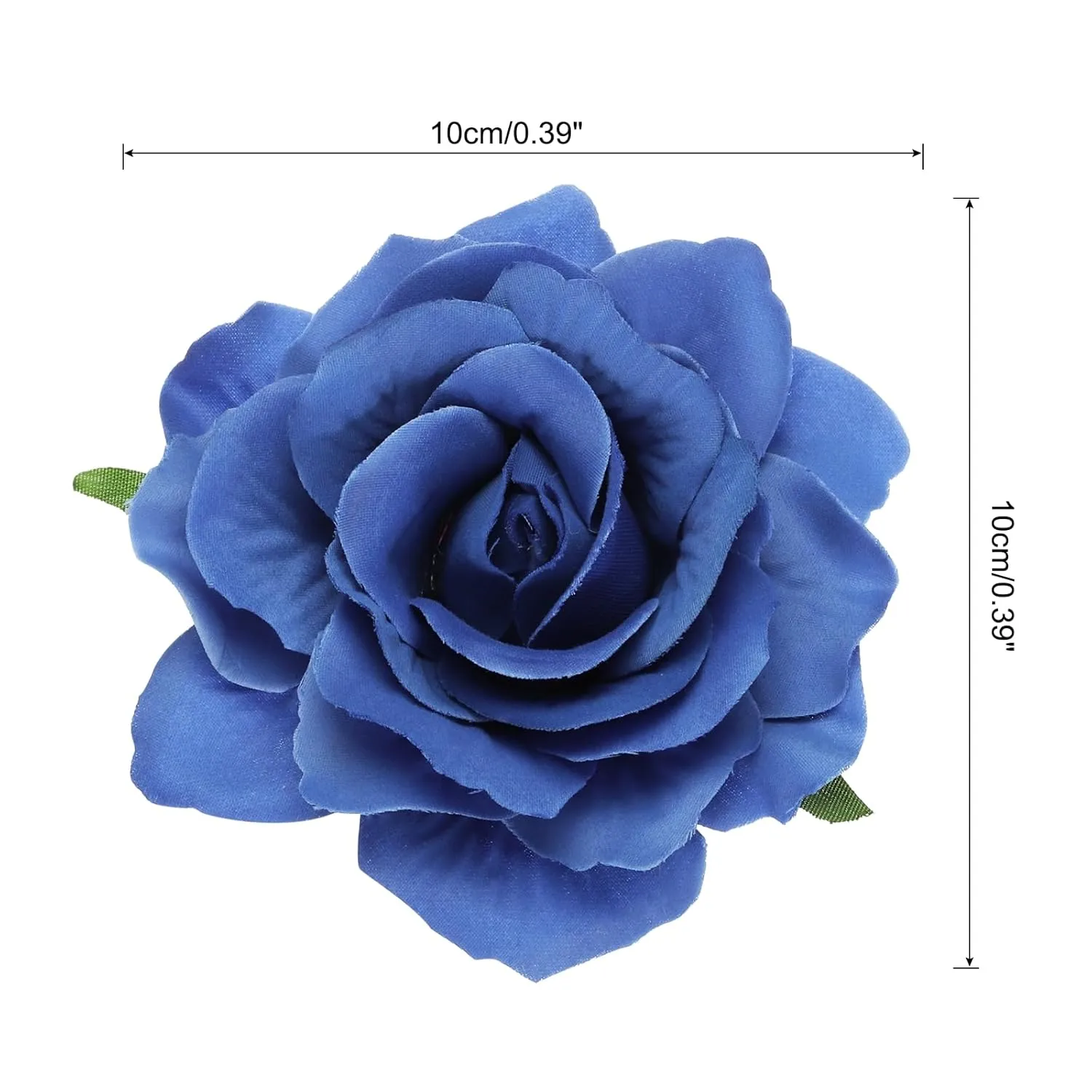 MECCANIXITY 30 Pcs Rose Flower Hair Clips 4 Inch Flower Hair Pins Flower Brooch for Women Hair Accessories Blue