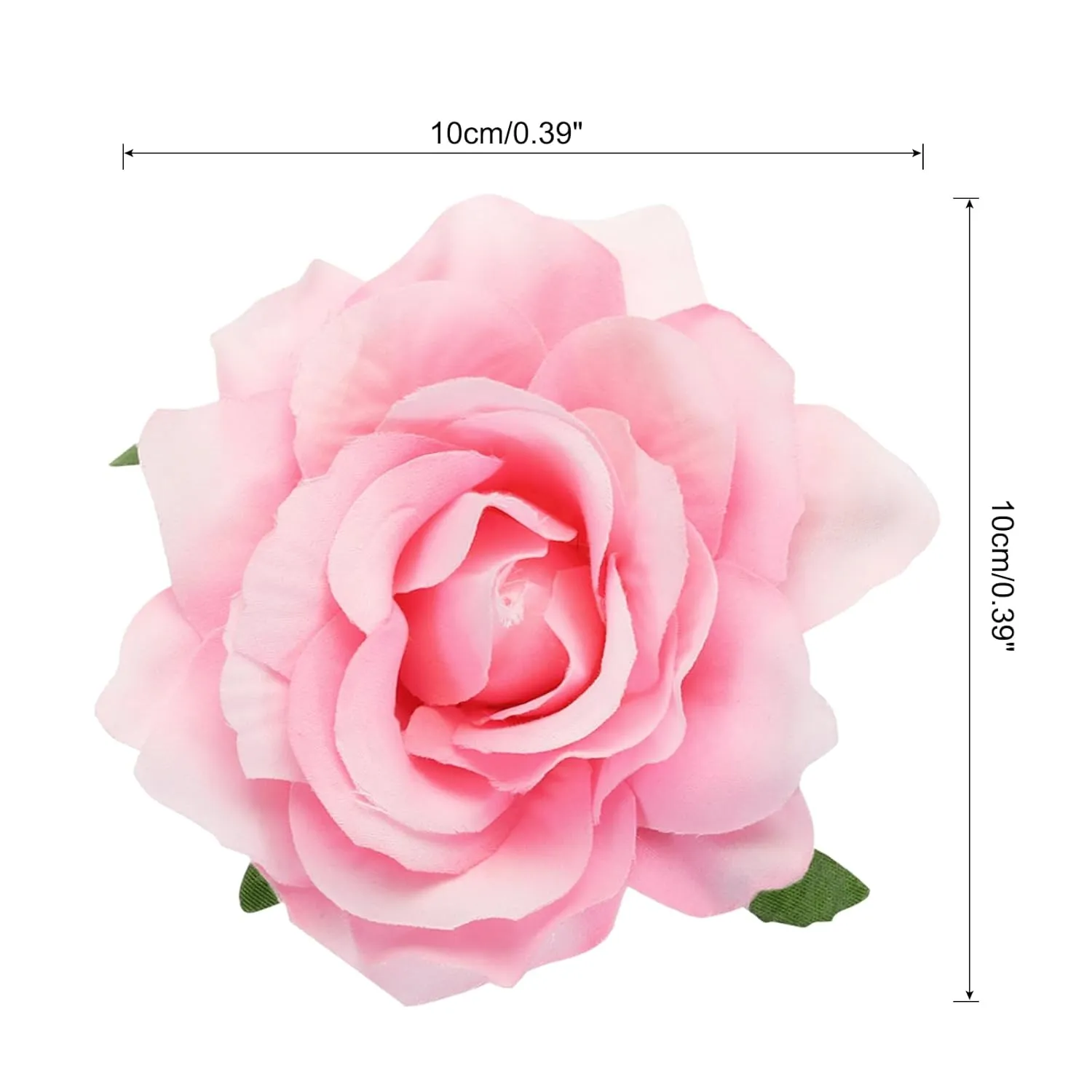 MECCANIXITY 30 Pcs Rose Flower Hair Clips 4 Inch Flower Hair Pins Flower Brooch for Women Hair Accessories Light Pink