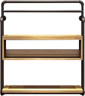 Metal Wall-mounted Nail Polish Storage Racks Industrial Pipe Shelf Retail Display Shelf, Boutique Shoe Rack Handbag Rack Collectible Organizer, Wall Mounted Decorative Organizer Shelves, Bookshelf Cos