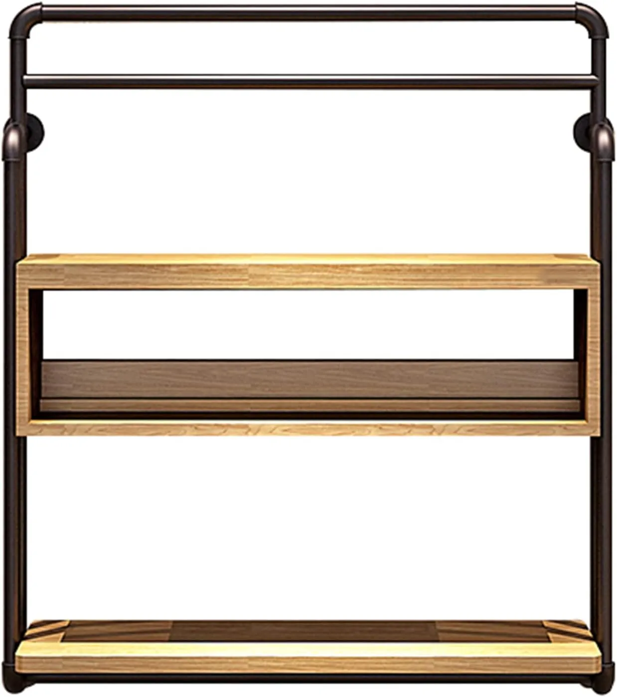 Metal Wall-mounted Nail Polish Storage Racks Industrial Pipe Shelf Retail Display Shelf, Boutique Shoe Rack Handbag Rack Collectible Organizer, Wall Mounted Decorative Organizer Shelves, Bookshelf Cos