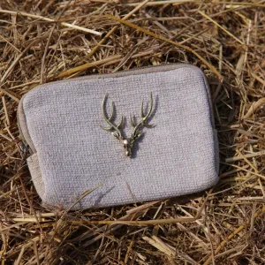 Mini Jute Reindeer pouch