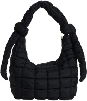 Mini Puffer Tote Bag for Women Quilted Crossbody Bag Small Nylon Trendy Shoulder Bubble Handbag Puffy Purse Lightweight