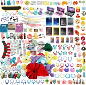 MINILPSSHOP Pet Toys 25 Piece Fashion Set for Lps Dogs Cats Deer Figures Hats Clothes Glasses Food Accessories Bundle Compatible with Shorthair Cat Collie Husky Puppy Cocker Spaniel
