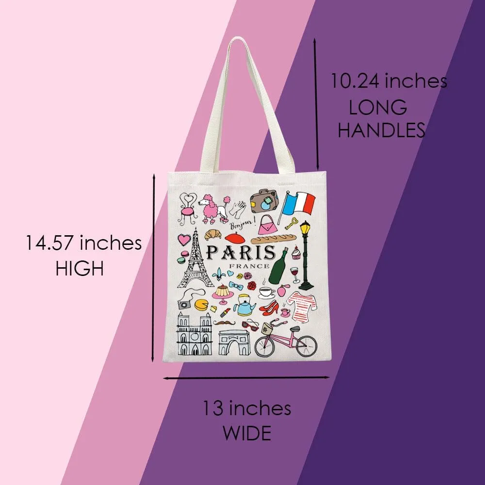 MNIGIU Paris Tote Bag France Lovers Gift Paris Travel Gift Paris Souvenir Gift Paris Welcome Bag