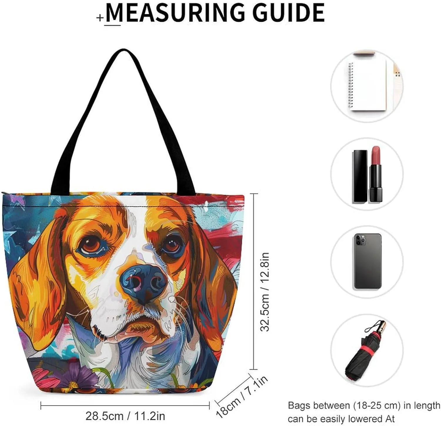 MoBlinko 4th of July Pug Dog Women Tote Bags Reusable Yoga Shoulder Bag Handbag with Zipper for Dog Lover Gift