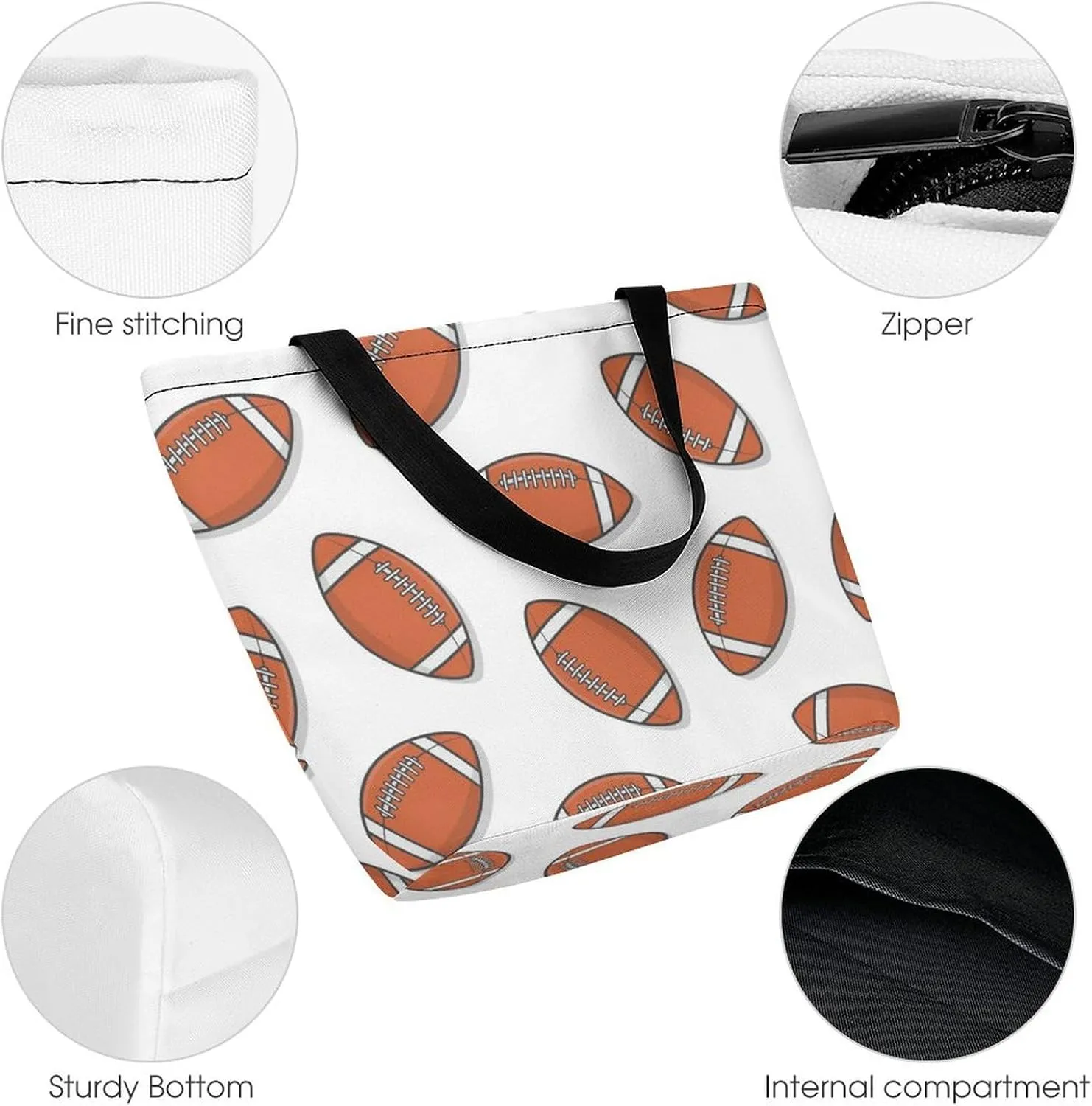 MoBlinko Abstract Baseball Ball Women Tote Bags Yoga Reusable Grocery Bagsshoulder Bag Handbag with Zipper