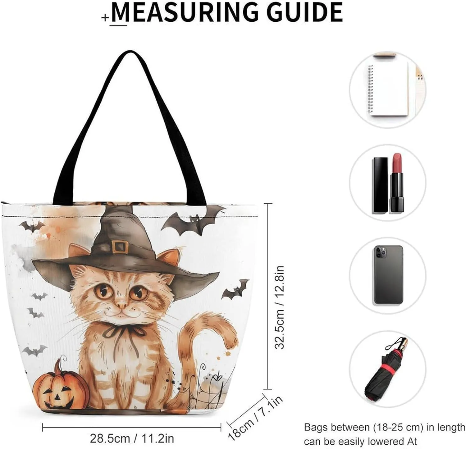 MoBlinko Cute Halloween Ghosts Tote Bag for Women Reusable Shopping Bag Handbags Shoulder Bags with Zipper