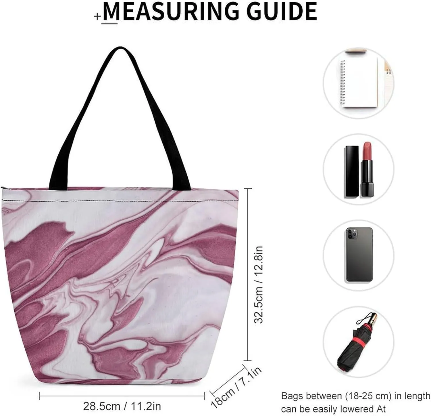 MoBlinko Dark Purple Marble Tote Bag for Women Reusable Handbags Shoulder Bags with Zipper for Yoga Grocery Gifts