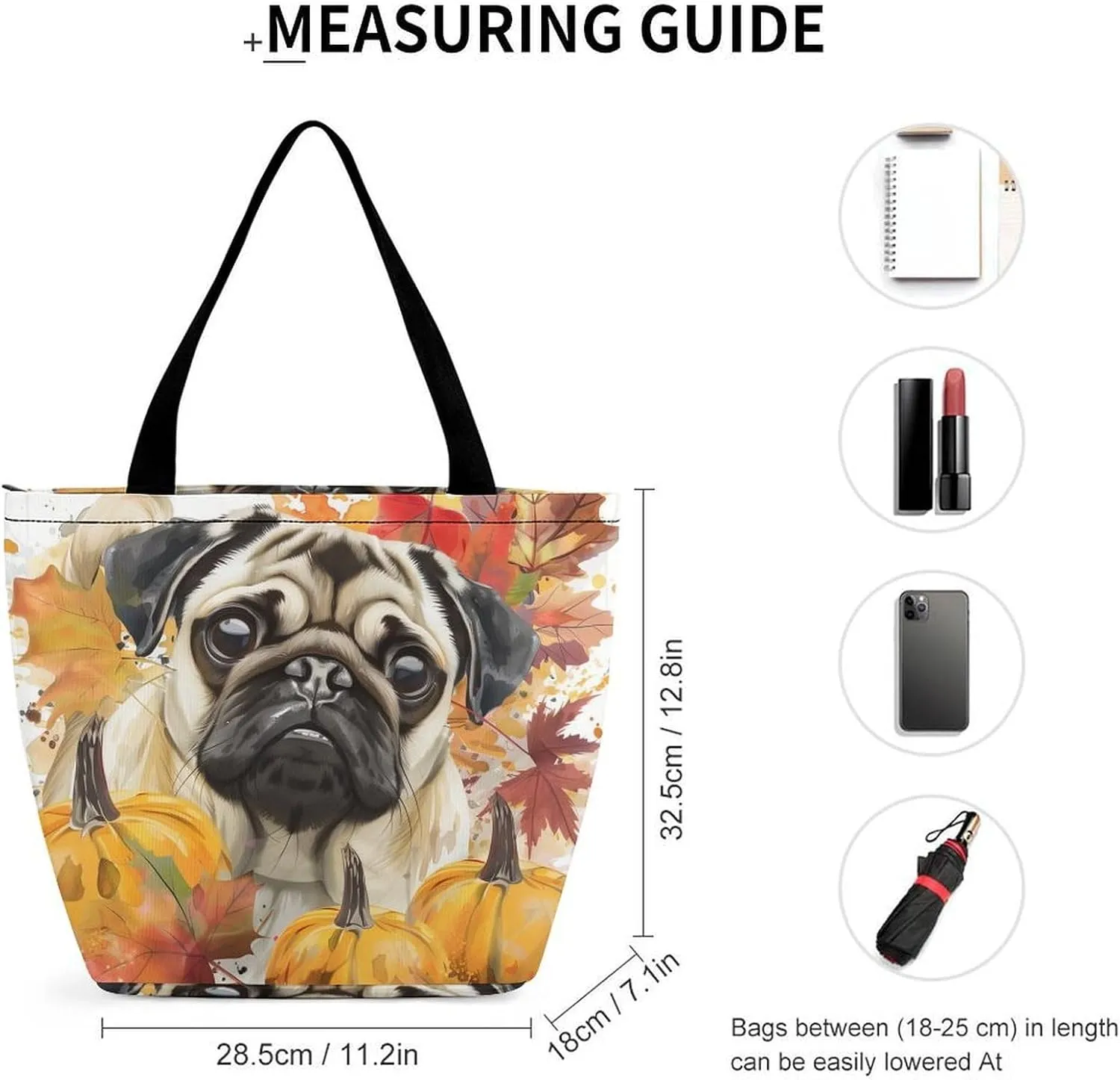 MoBlinko Fall Dog Women Tote Bags Yoga Reusable Grocery Bagsshoulder Bag Handbag with Zipper