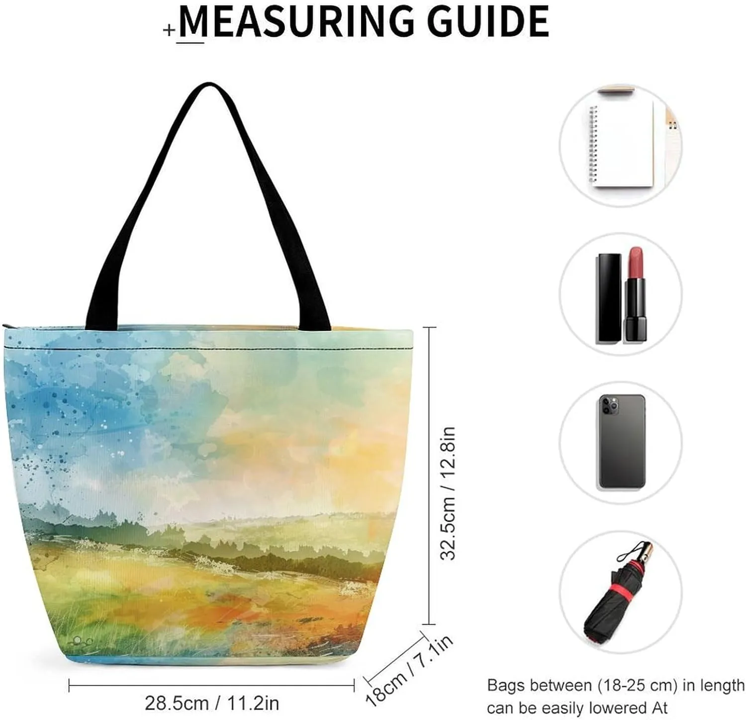 MoBlinko Morning Forest Landscape Women Tote Bags Reusable Yoga Shoulder Bag Handbag with Zipper for Dog Lover Gift