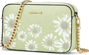 molshine Women's Crossbody Bag, Small Flowers Woven Shoulder Handbags, Designer PU Leather Purse Satchel for Women Ladies