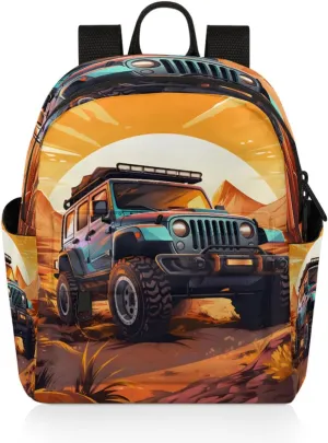 Monster Truck Car Mini Backpack Purse for Women Fashion Lightweight Small Daypack Ladies Travel Handbags Shoulder Bag