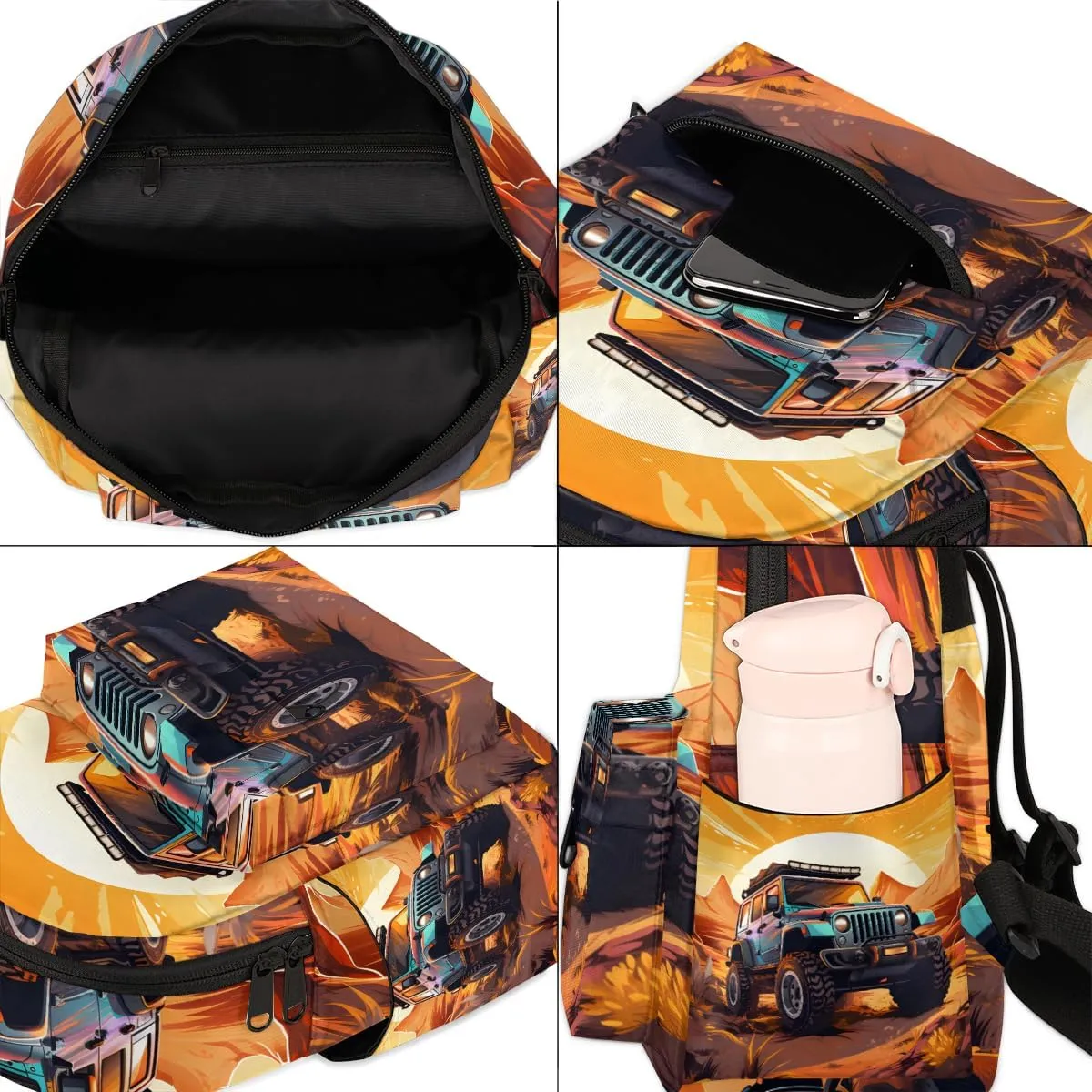 Monster Truck Car Mini Backpack Purse for Women Fashion Lightweight Small Daypack Ladies Travel Handbags Shoulder Bag
