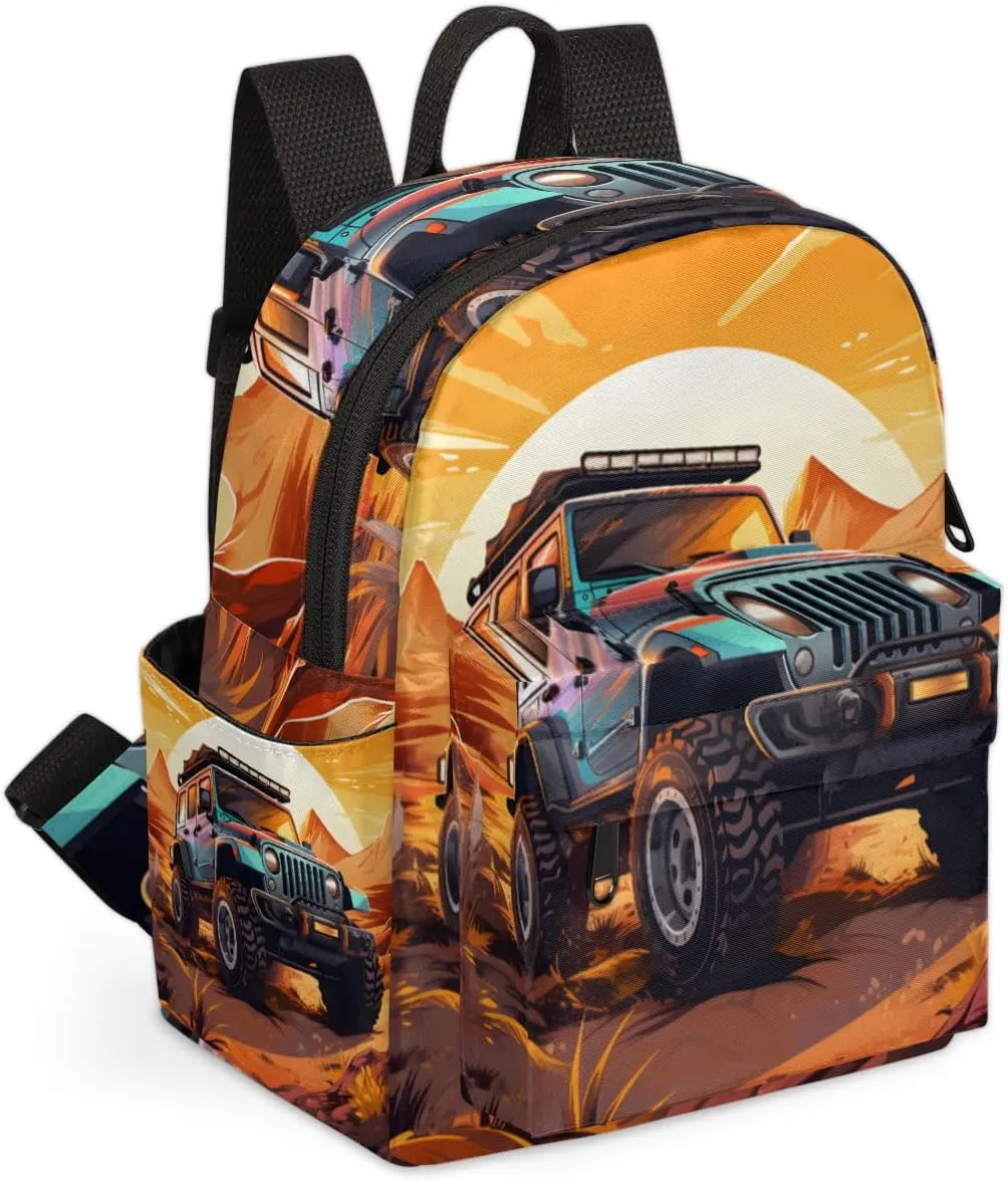Monster Truck Car Mini Backpack Purse for Women Fashion Lightweight Small Daypack Ladies Travel Handbags Shoulder Bag