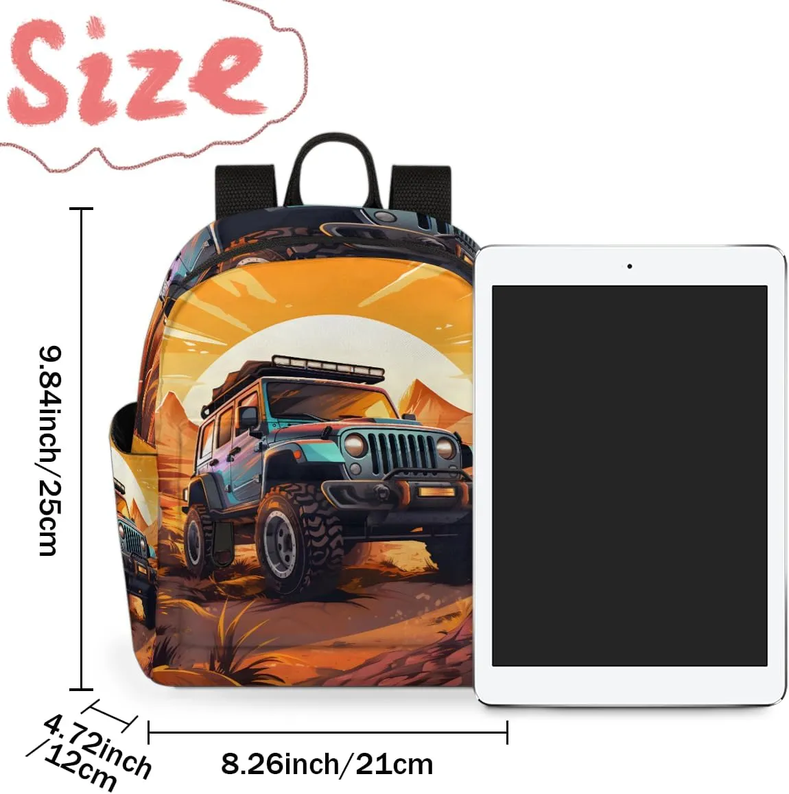 Monster Truck Car Mini Backpack Purse for Women Fashion Lightweight Small Daypack Ladies Travel Handbags Shoulder Bag