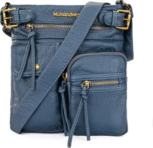 Montana West Crossbody Bag for Women Soft Washed Leather Multi Pocket crossbody handbags