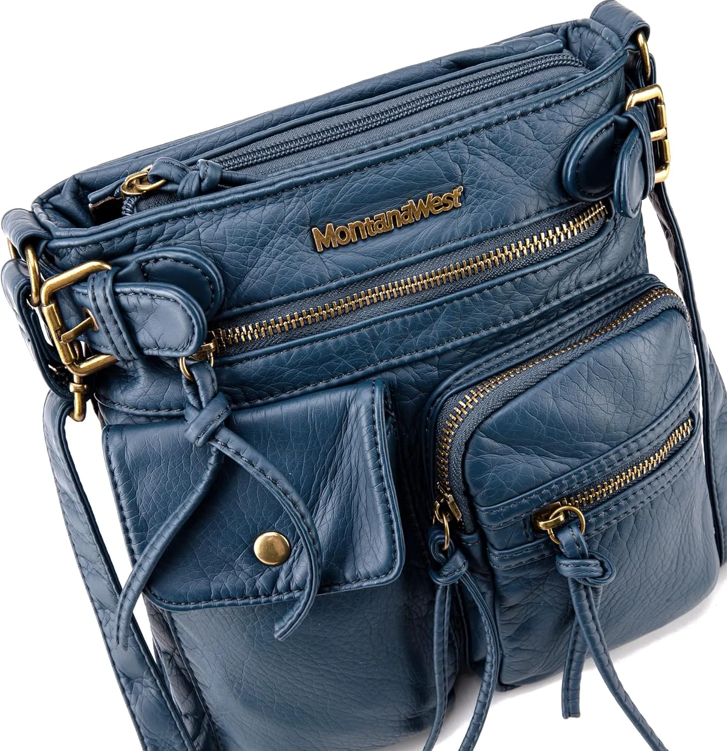 Montana West Crossbody Bag for Women Soft Washed Leather Multi Pocket crossbody handbags