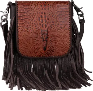 Montana West Fringe Purse Small Crossbody Bags for Women Western Purses Vintage Leather Cross Body Purses Women's Crossbody Handbags Brown Western-RLC-L160CF