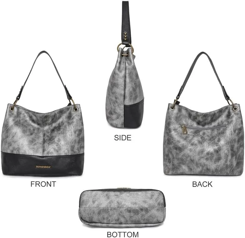 Montana West Purses for Women Hobo Shoulder Handbags with Zipper