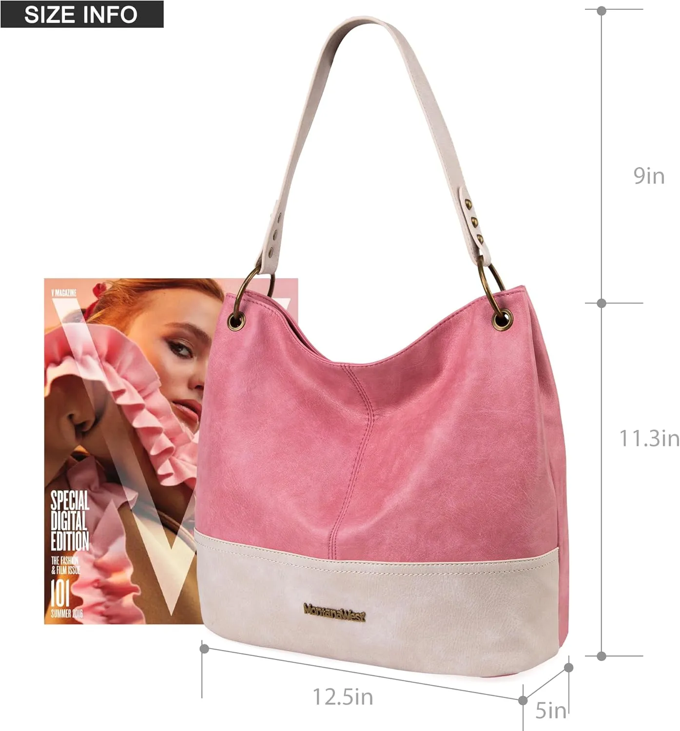 Montana West Purses for Women Hobo Shoulder Handbags with Zipper