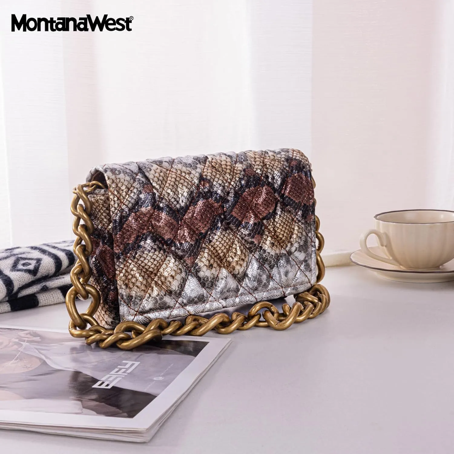 Montana West Quilted Handbags for Women Crossbody Bags Trendy Small Purses and Top Handle Handbags