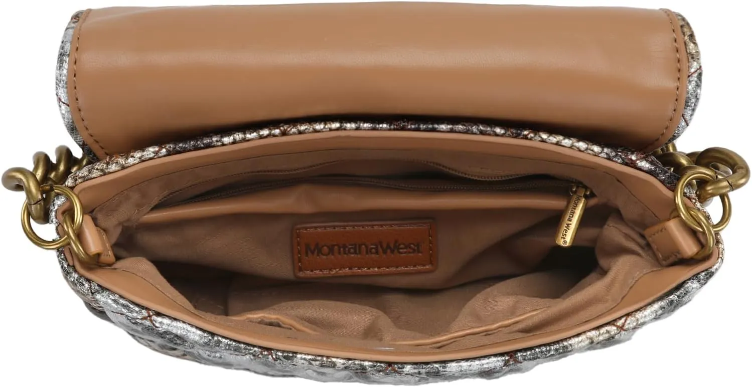 Montana West Quilted Handbags for Women Crossbody Bags Trendy Small Purses and Top Handle Handbags