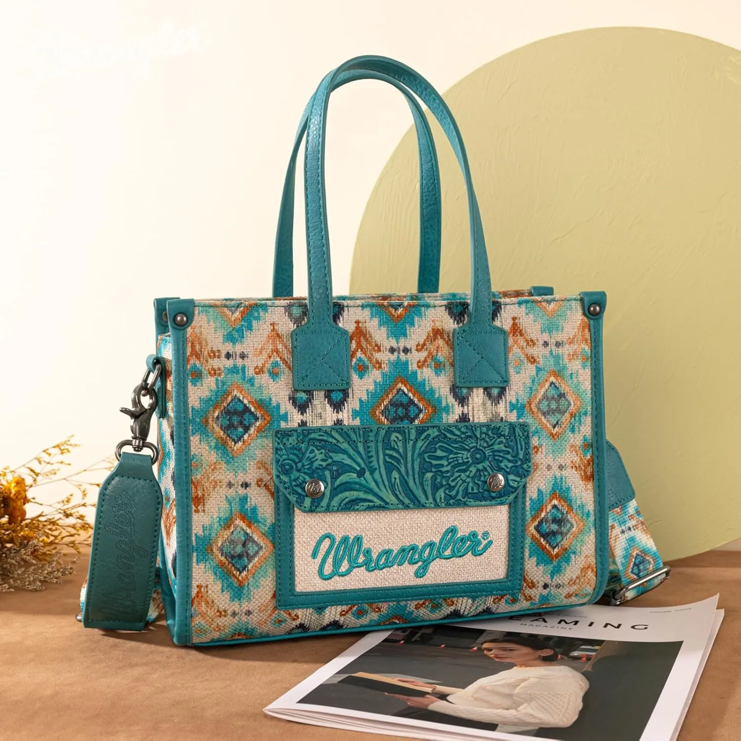 Montana West Wrangler Aztec Tote Bag for Women Western Purses and Handbags