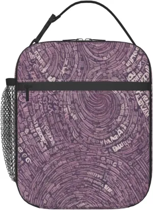 Musical Notation Print Patterns Lunch Bag Insulated Lunch Tote For Women And Men'S Office Work Travel Picnic