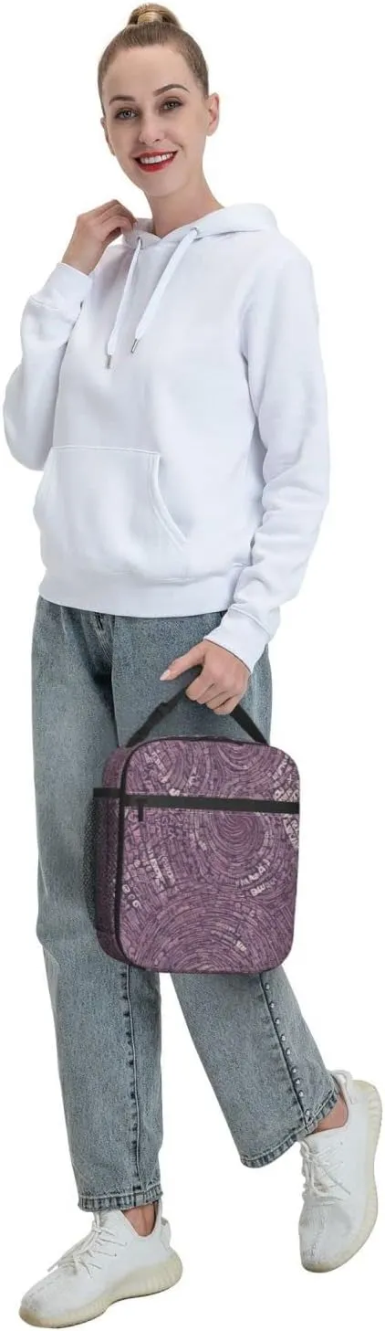 Musical Notation Print Patterns Lunch Bag Insulated Lunch Tote For Women And Men'S Office Work Travel Picnic