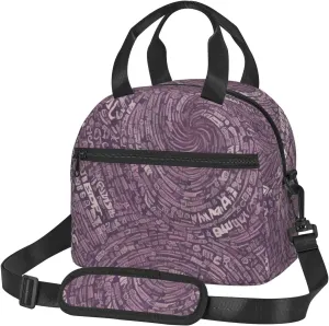 Musical Notation Print Patterns Lunch Bag Insulated Lunch Tote With Adjustable Shoulder Strap Women And Men'S Office Work Travel Picnic