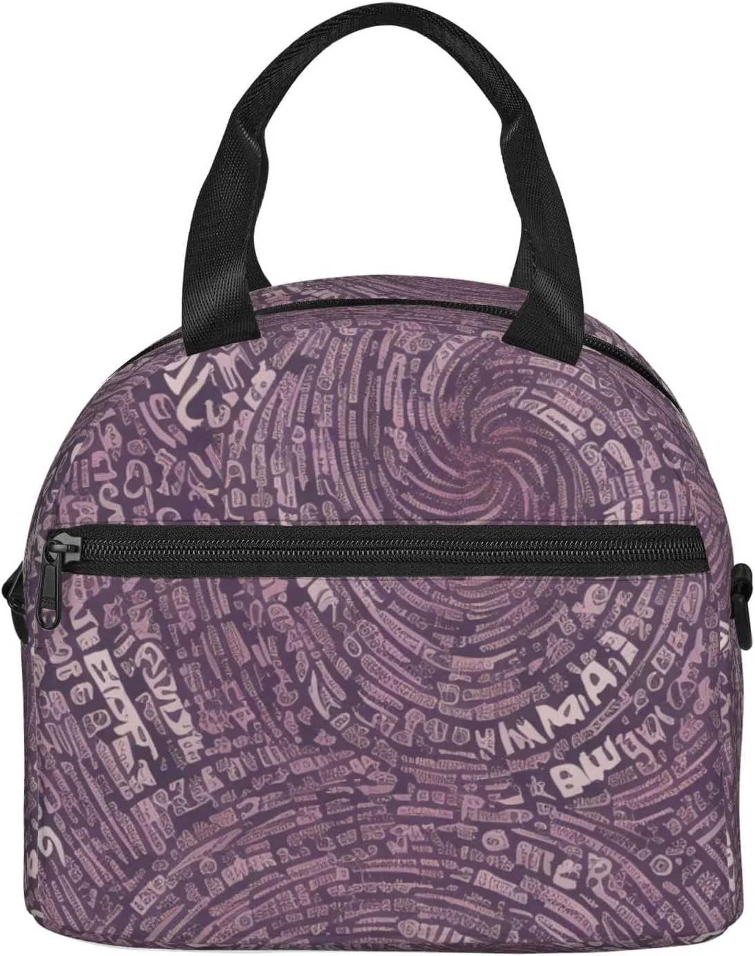 Musical Notation Print Patterns Lunch Bag Insulated Lunch Tote With Adjustable Shoulder Strap Women And Men'S Office Work Travel Picnic