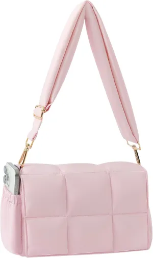 NAARIIAN Crossbody Bag for Women Quilted Puffer Purse Fashion Lightweight Travel Handbags Cute Small Shoulder Bag