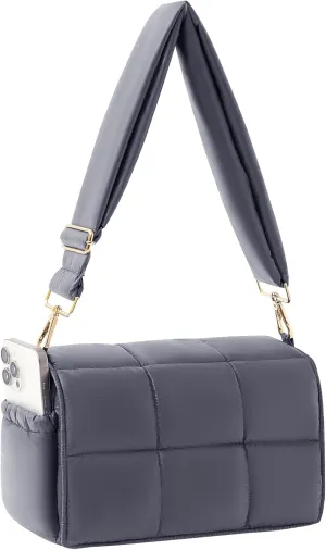 NAARIIAN Crossbody Bag for Women Quilted Puffer Purse Fashion Lightweight Travel Handbags Cute Small Shoulder Bag